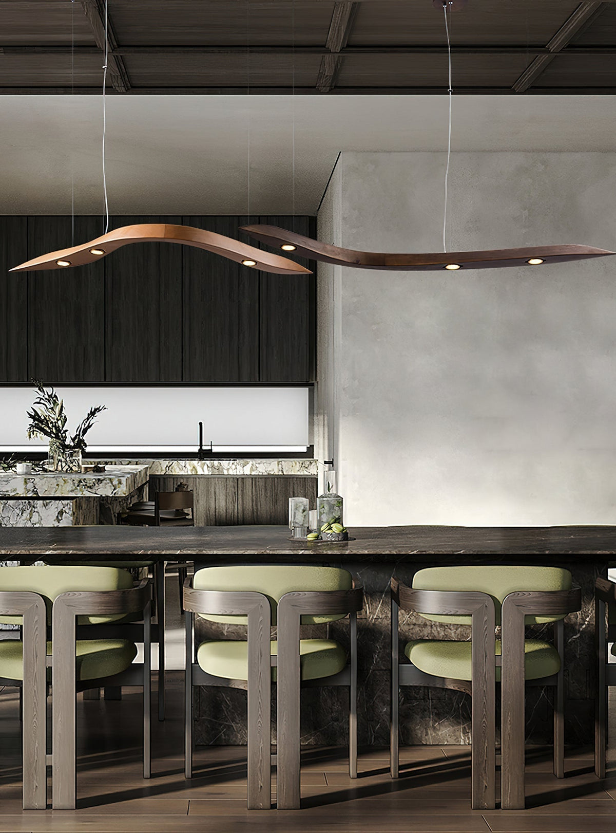 Flow Suspension Minimaliste en Bois