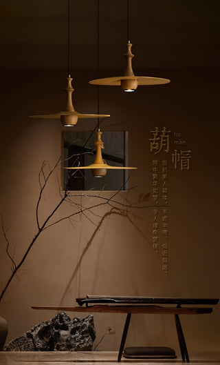 Spindle Suspension en Bois Tournante