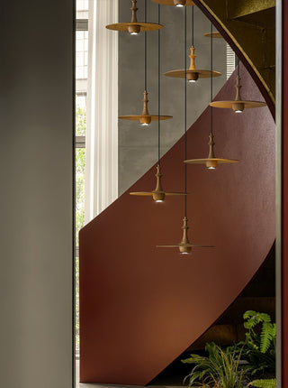 Spindle Suspension en Bois Tournante