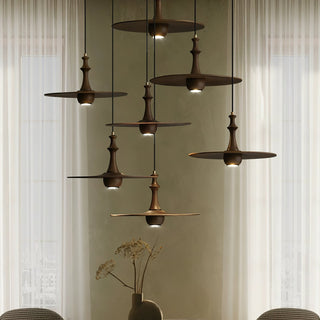 Spindle Suspension en Bois Tournante