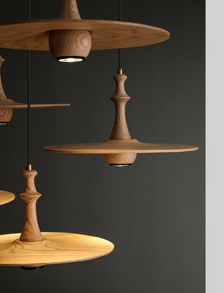 Spindle Suspension en Bois Tournante