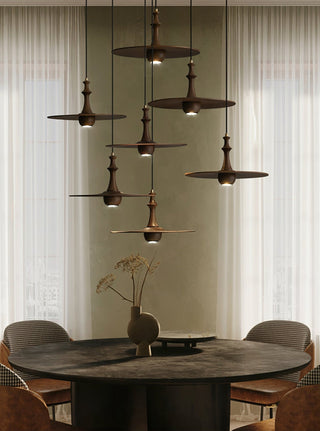 Spindle Suspension en Bois Tournante