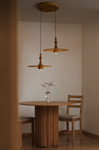 Spindle Suspension en Bois Tournante