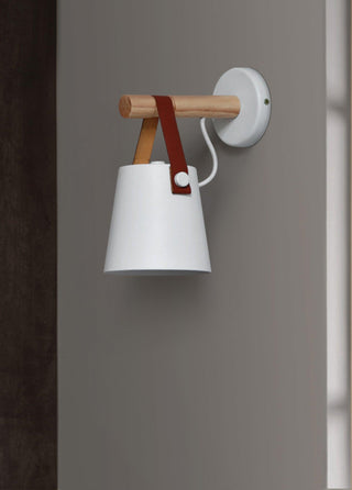 Solarese Applique en bois et cuir