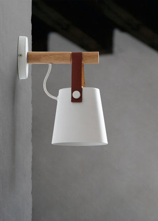 Solarese Applique en bois et cuir