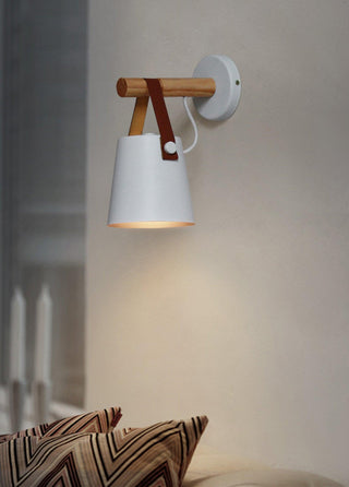 Solarese Applique en bois et cuir