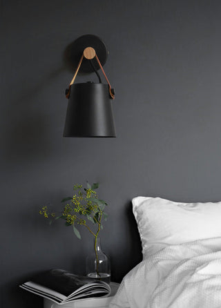 Solarese Applique en bois et cuir