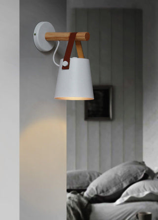 Solarese Applique en bois et cuir