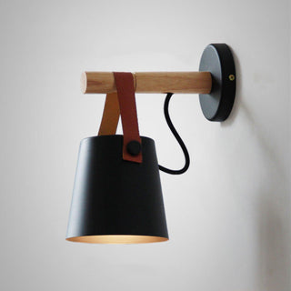 Solarese Applique en bois et cuir