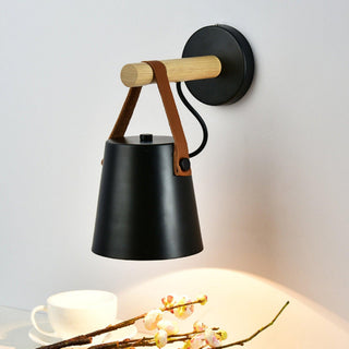Solarese Applique en bois et cuir