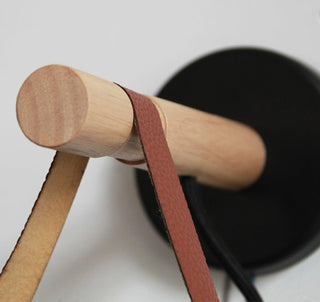 Solarese Applique en bois et cuir