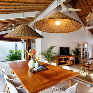 Ritta Vintage Artisanal LED Rotin Suspension Salon