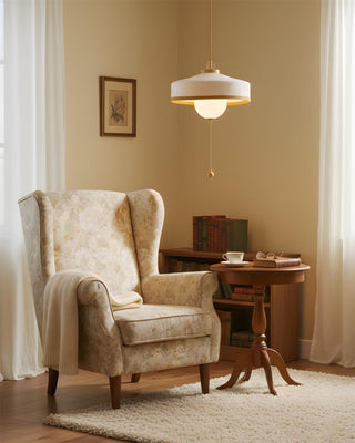 Woven Drum Globe Pendant Lamp-Neutral Decor