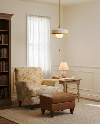 Woven Drum Globe Pendant Lamp-Neutral Decor