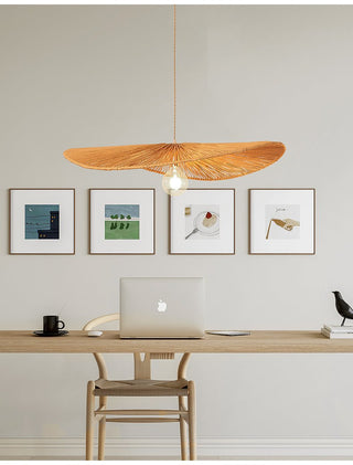 Woven Leaf Pendant Light-Neutral Decor