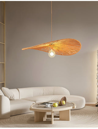 Woven Leaf Pendant Light-Neutral Decor