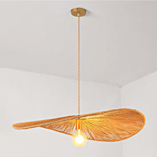 Woven Leaf Pendant Light-Neutral Decor