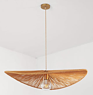 Woven Leaf Pendant Light-Neutral Decor
