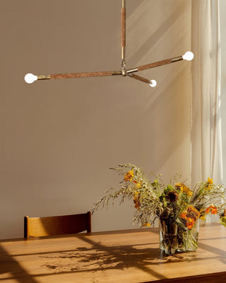 Solireon Lustre Moderne en Laiton Enveloppé Linéaire