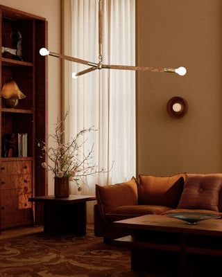 Solireon Lustre Moderne en Laiton Enveloppé Linéaire