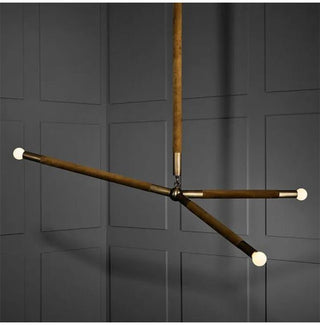 Solireon Lustre Moderne en Laiton Enveloppé Linéaire