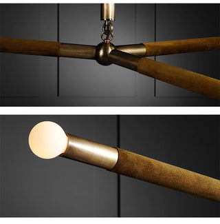 Solireon Lustre Moderne en Laiton Enveloppé Linéaire