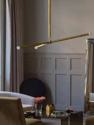Solireon Lustre Moderne en Laiton Enveloppé Linéaire