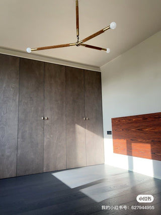Solireon Lustre Moderne en Laiton Enveloppé Linéaire
