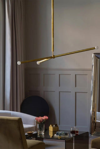 Solireon Lustre Moderne en Laiton Enveloppé Linéaire