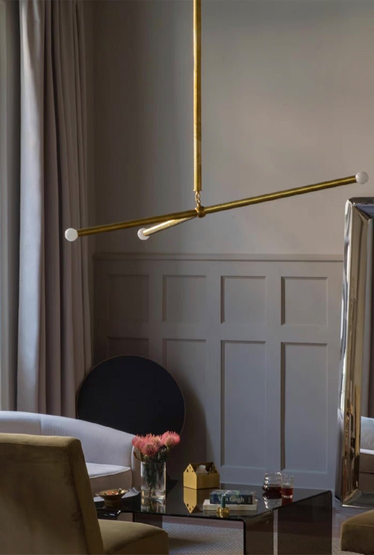 Solireon Lustre Moderne en Laiton Enveloppé Linéaire