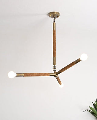 Solireon Lustre Moderne en Laiton Enveloppé Linéaire