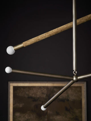 Solireon Lustre Moderne en Laiton Enveloppé Linéaire