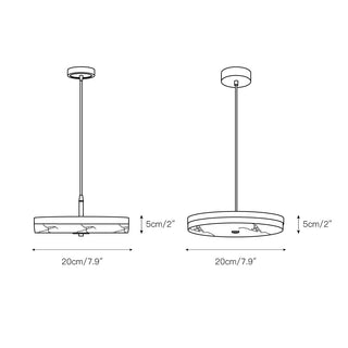 Utalion Suspension Métal Albâtre Minimaliste Moderne-Luire