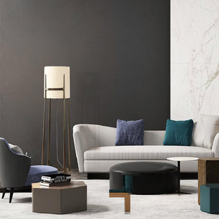 Liora Classic Fabric Floor Lamp-Neutral Decor