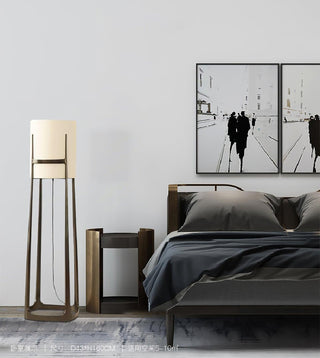 Liora Classic Fabric Floor Lamp-Neutral Decor