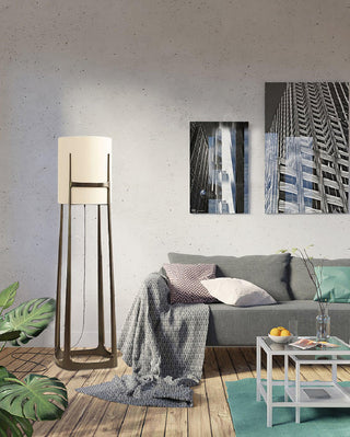 Liora Classic Fabric Floor Lamp-Neutral Decor