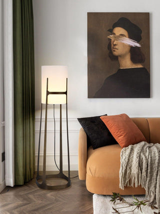 Liora Classic Fabric Floor Lamp-Neutral Decor