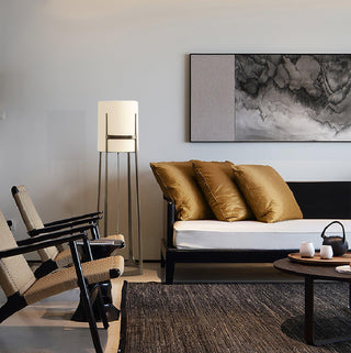 Liora Classic Fabric Floor Lamp-Neutral Decor
