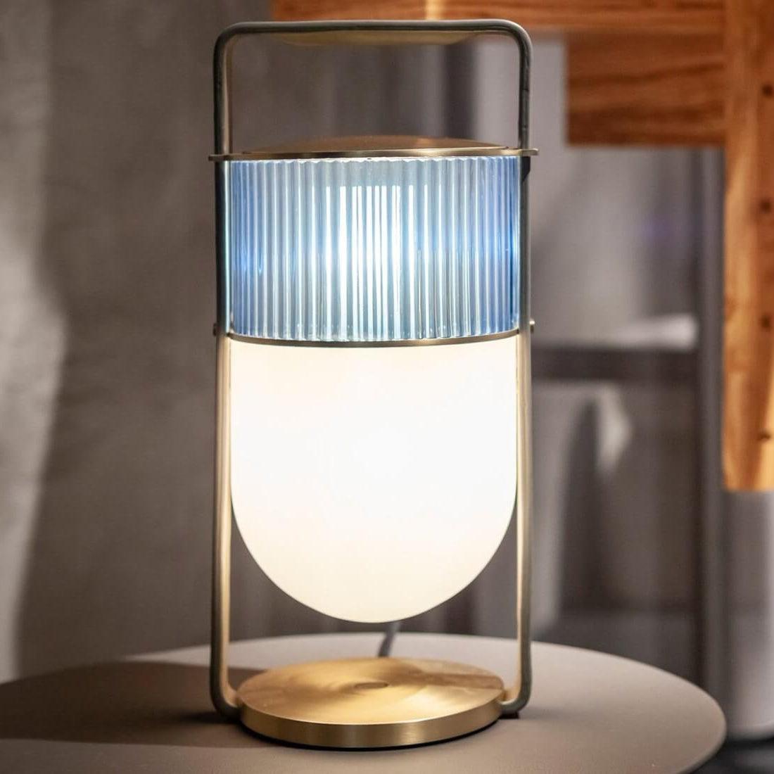 Kiorven Lampe de Table Art Verre