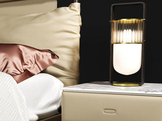 Kiorven Lampe de Table Art Verre