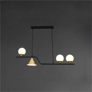 Ray Moderne LED Suspension Noir/Or Verre Salon/Chambre à Coucher