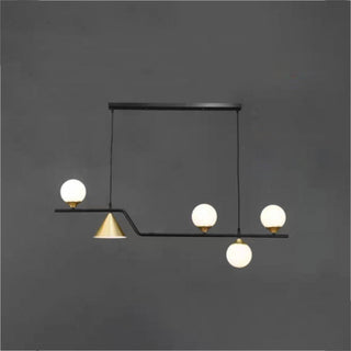 Ray Moderne LED Suspension Noir/Or Verre Salon/Chambre à Coucher
