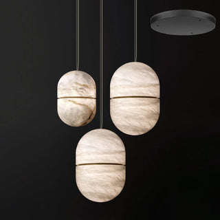 Strata Albâtre Pendentif Lumière Capsule-Forme-Luire
