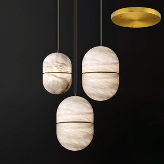 Strata Albâtre Pendentif Lumière Capsule-Forme-Luire