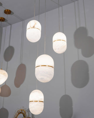 Strata Albâtre Pendentif Lumière Capsule-Forme-Luire