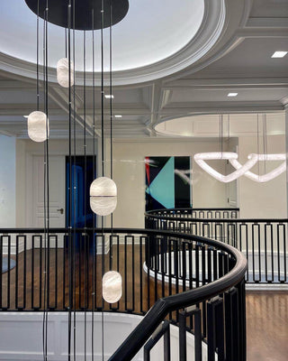 Strata Albâtre Pendentif Lumière Capsule-Forme-Luire