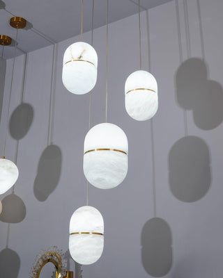 Strata Albâtre Pendentif Lumière Capsule-Forme-Luire