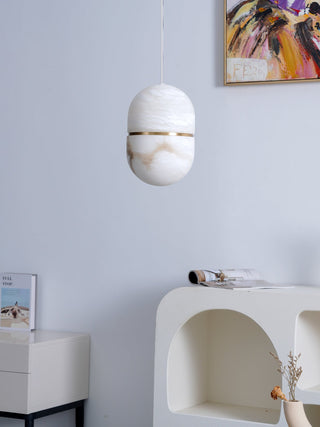 Strata Albâtre Pendentif Lumière Capsule-Forme-Luire