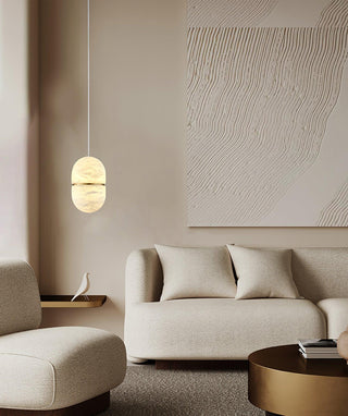 Strata Albâtre Pendentif Lumière Capsule-Forme-Luire