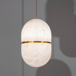 Strata Albâtre Pendentif Lumière Capsule-Forme-Luire